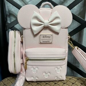 Loungefly Light Pink Disney Backpack with Bow